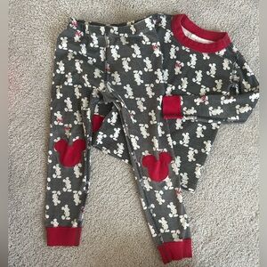 Hanna Andersson Disney Kids Pajama Set - Gray and Red Mickey Design